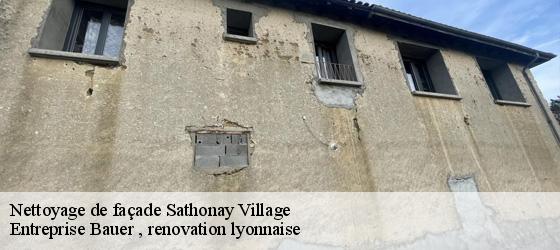 Nettoyage de façade  sathonay-village-69580 Entreprise Bauer , renovation lyonnaise-4